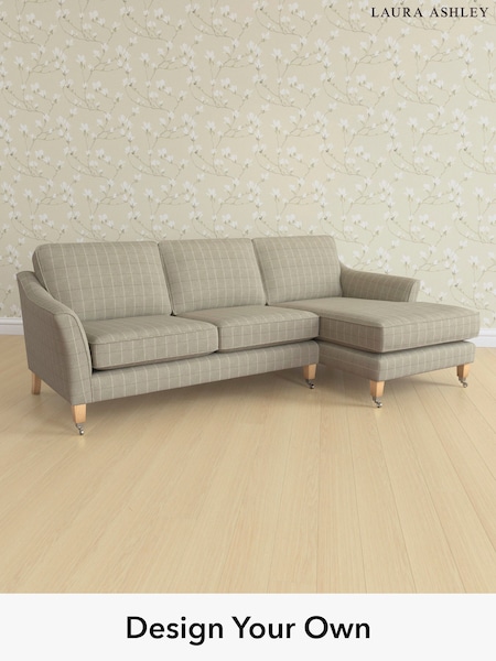 Carolyn Check/Hazelnut Natural Marford By Laura Ashley (985495) | £2,150
