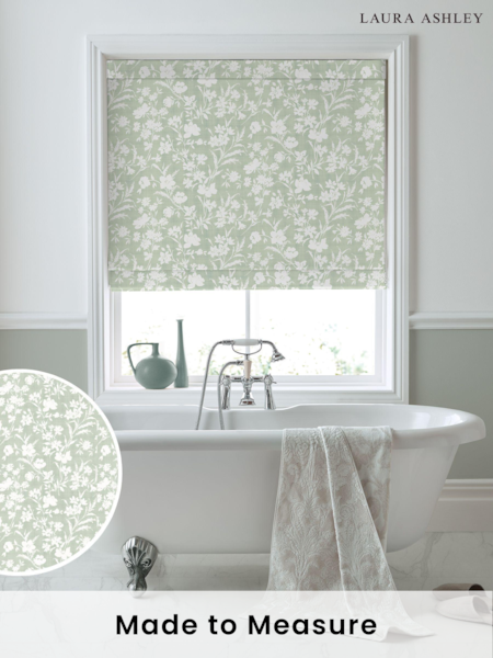 Laura Ashley Hedgerow Green Rye Made to Measure 100% Cotton Roman Blinds (985845) | £84