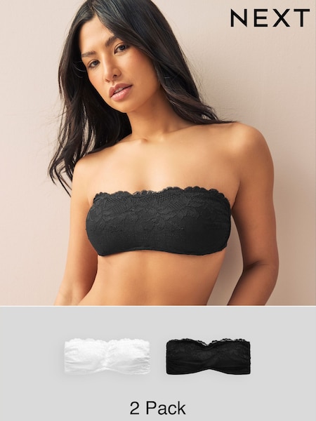 Lace Bandeau Ultimate Comfort Bras 2 Pack (986317) | £22