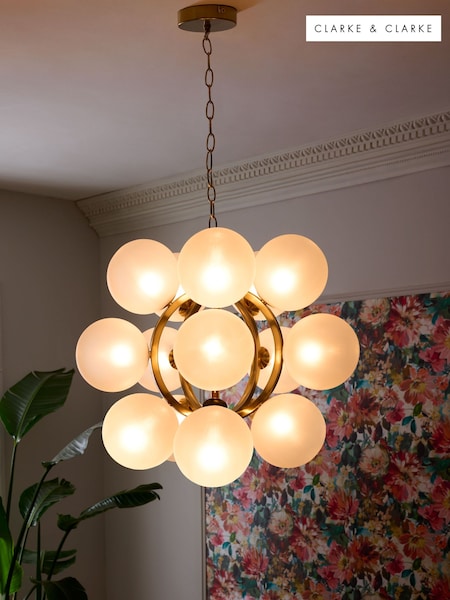 Clarke and Clarke Cream/Gold Vada Light (987063) | £325