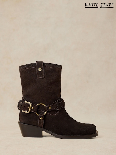 Brown - White Stuff Liberty Western Biker Boots