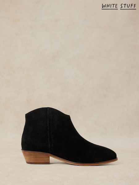 Black - White Stuff Wide Fit Suede Ankle Boots