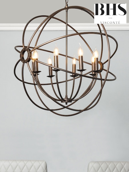 Visconte by BHS Bronze Capri 8 Light Orb Ceiling Light (987578) | £350