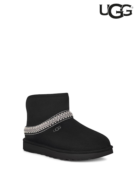 UGG Black Classic Mini Crescent Boots (988432) | £80