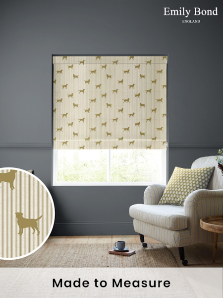 Emily Bond Gold 100% Cotton Marley Made to Measure Roman Blinds (989368) | £79