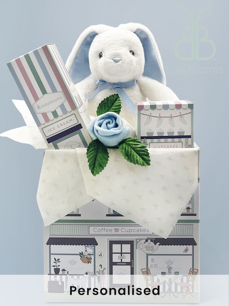 Babyblooms Blue 100% Cotton Bunny Welcome Baby Gift (989952) | £36