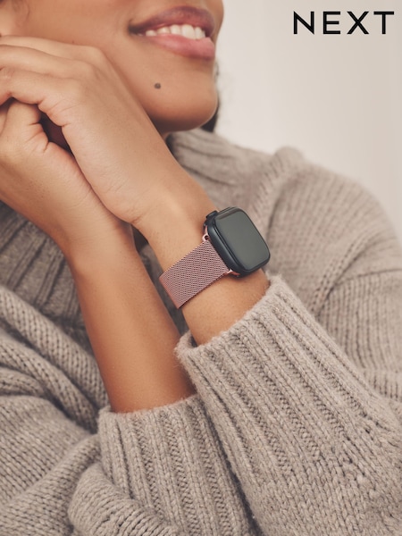 Pink Mesh Watch Strap (990220) | £16