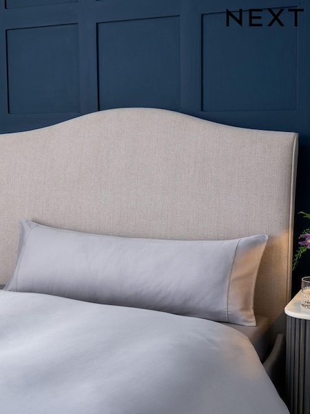 Silver 300 Thread Count Collection Luxe 100% Cotton Bolster Pillowcase (990665) | £8