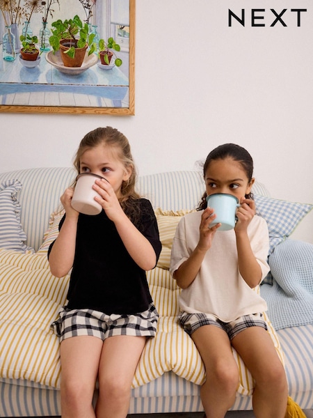 Black/White Woven Check Pyjamas 2 Pack (3-16yrs) (990902) | £22 - £29