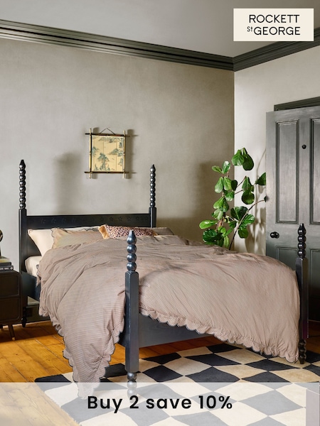Rockett St George Black Solid Wood Bobbin Bed (991392) | £850 - £950