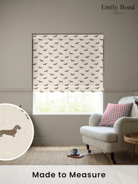 Emily Bond Natural 100% Cotton Basil Made to Measure Roman Blinds (991770) | £79