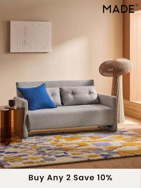 MADE.COM Pebble Grey Haru 2 Seater Sofa Bed (992058) | £625