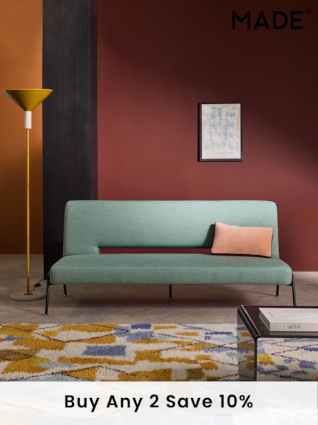 MADE.COM Smoked Green Knox 2 Seater Sofa Bed (992060) | £399