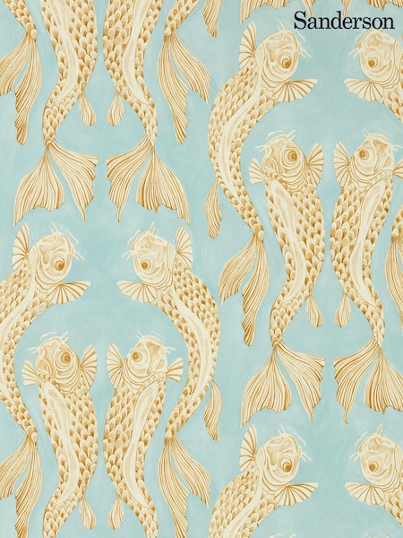 Sanderson Blue Voyaging Koi 10.05M Wallpaper (992193) | £144