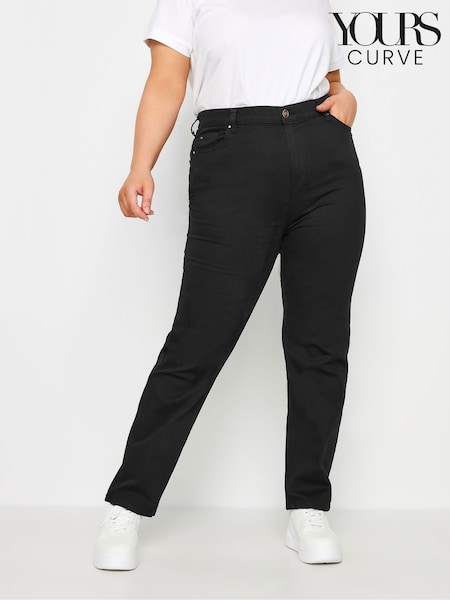 Black - Yours Curve Ruby Straight Leg Jeans
