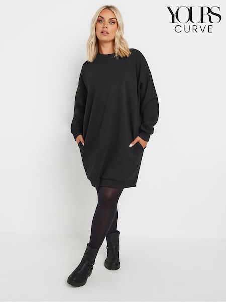 Black - Yours Curve Sweatshirt Dress