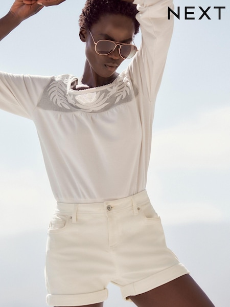 White Denim Boy Short (992915) | £3