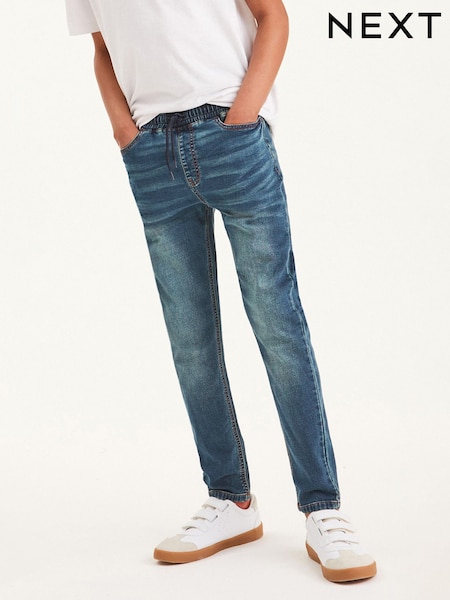 Mid Vintage Blue Skinny Fit Stretch Elasticated Waist Jeans (3-16yrs) (993403) | £13 - £18