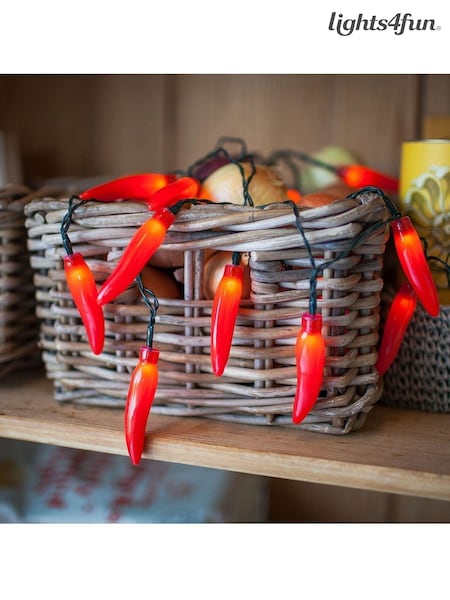 Lights4fun 20 Red Chilli Pepper Lights (994714) | £11.99