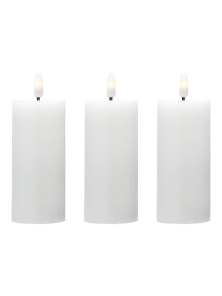 Otters Brook Set Of Bo Lit Wax Flickering Pillar Candle