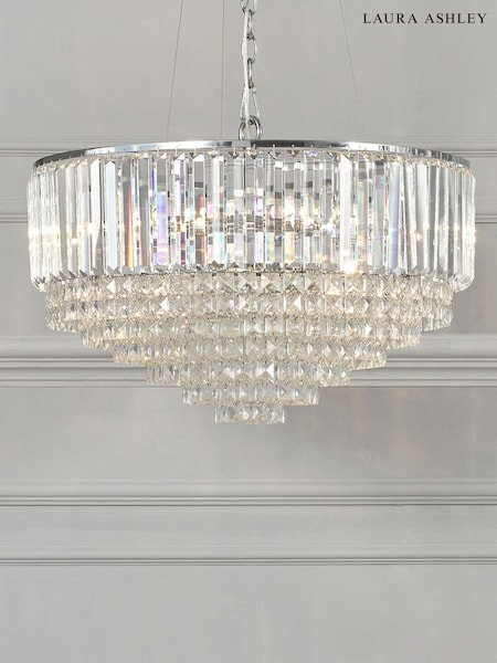 Laura Ashley Chrome Vienna Chandelier Light (996934) | £995