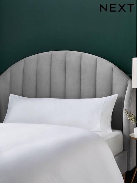 White 300 Thread Count Collection Luxe 100% Cotton Bolster Pillowcase (998584) | £8