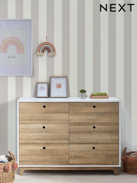 Grey Craft Stripe 10M Wallpaper (999305) | £32