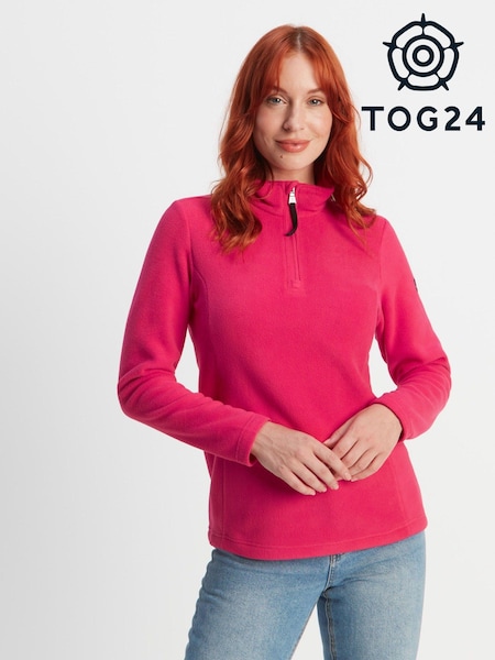 Tog 24 Light Pink Revive Fleece Zip Neck Jumper (9R8905) | £25