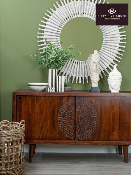 Fifty Five South Brown Vence Mango Wood Sideboard (A00469) | £960
