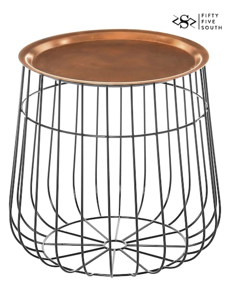 Fifty Five South Copper Black Templar Tray Table (A00548) | £150