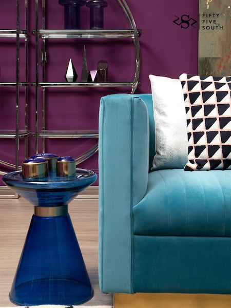 Fifty Five South Blue Martini Glass Side Table (A00895) | £215