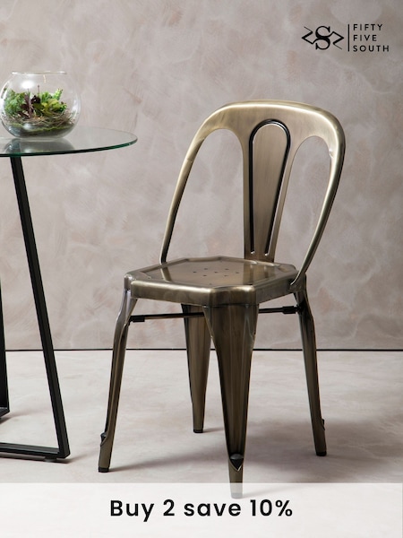 Fifty Five South Brass Gator Metal Chair (A01102) | £210