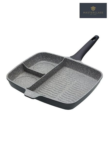 Masterclass Grey Three Section Aluminium Grill Pan (A01596) | £44