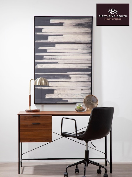 Fifty Five South Black Forbes Leather Effect Office Chair (A01896) | £140