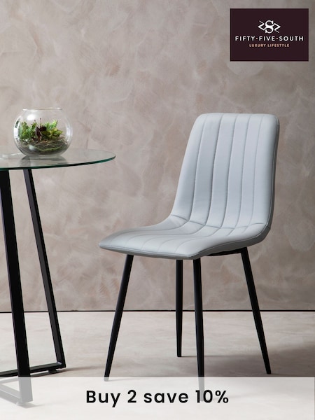 Fifty Five South Set of 4 Light Grey Tiana Dining Chairs (A02090) | £375