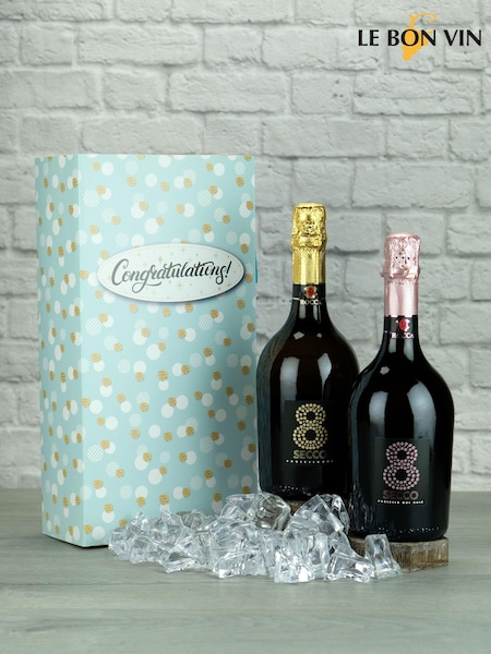 Le Bon Vin Congratulations Prosecco Wine Gift Box (A02182) | £47