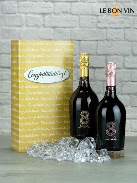 Le Bon Vin Congratulations Prosecco Wine Gift Box (A02184) | £47
