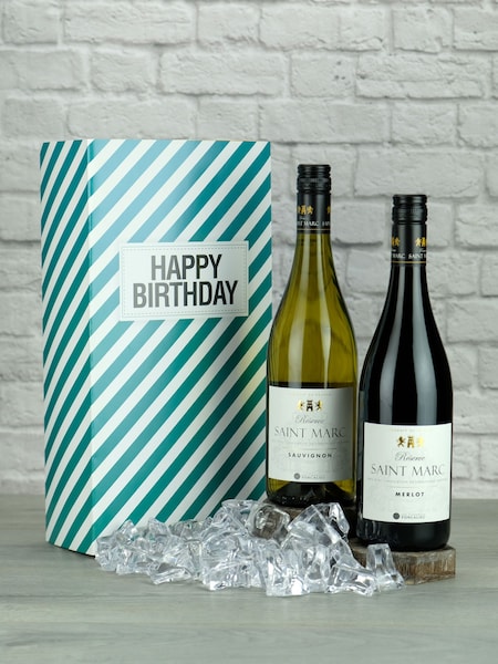 Le Bon Vin Happy Birthday Saint Marc Wine Gift Box (A02204) | £39