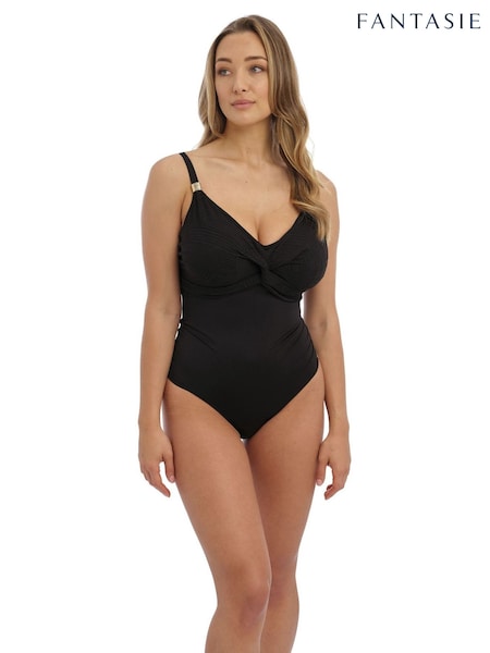 Fantasie Black Full Cup Ottawa Underwire Twist Front Swimsuit (A04597) | £84