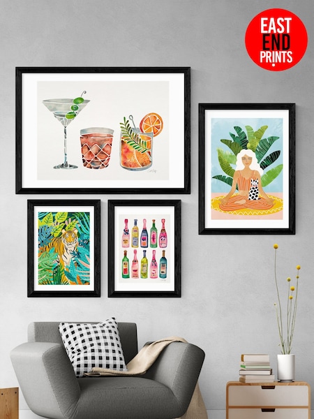 East End Prints Black Champagne Print (A05989) | £50 - £130