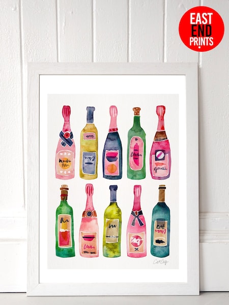 East End Prints White Champagne Print (A05990) | £50 - £130