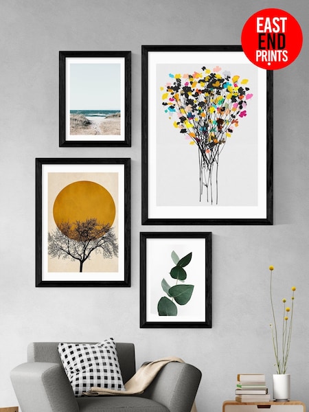 East End Prints Black Eucalyptus Print (A06049) | £50 - £130