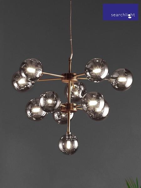 Searchlight Bronze/Smoked Glass Orion 11 Light Ceiling Light Pendant (A06484) | £141