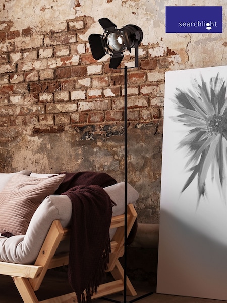 Searchlight Matt Black Drew Floor Lamp (A06501) | £84