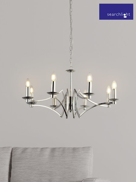 Searchlight Delilah 8 Light Chrome Ceiling Light (A06590) | £210