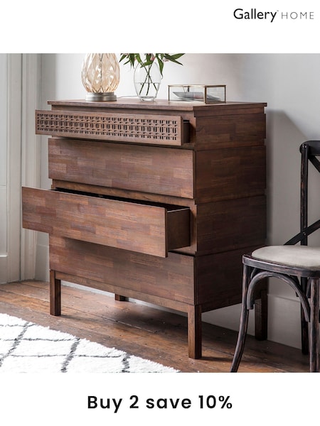Gallery Home Brown Norfolk 4 Drawer Chest (A07524) | £680