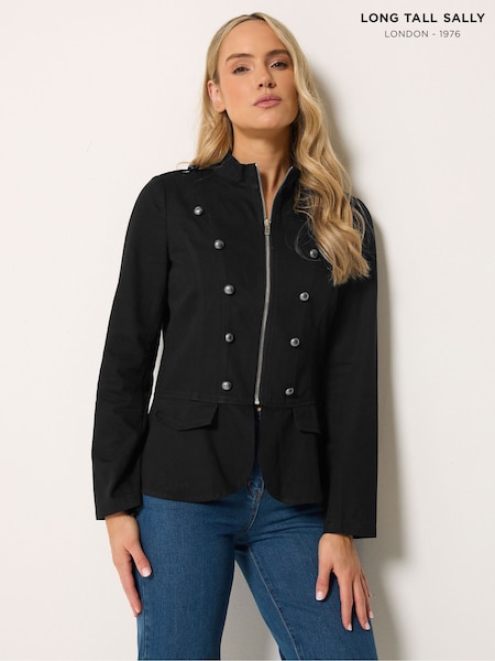 Black - Long Tall Sally Military Jacket