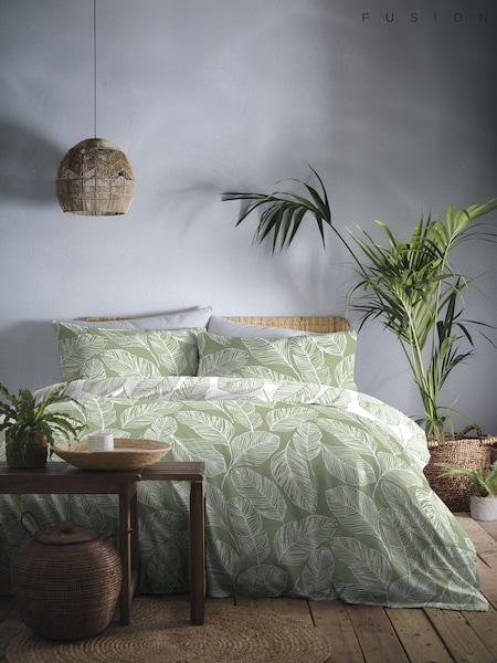 Fusion Green Matteo Duvet Cover and Pillowcase Set (A08384) | £18 - £35