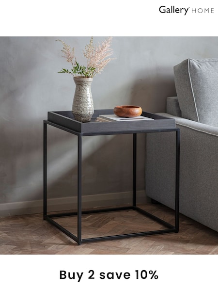 Gallery Home Black Mere Tray Side Table (A09377) | £150