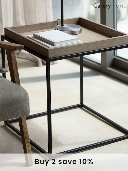 Gallery Home Grey Mere Tray Side Table (A09384) | £150